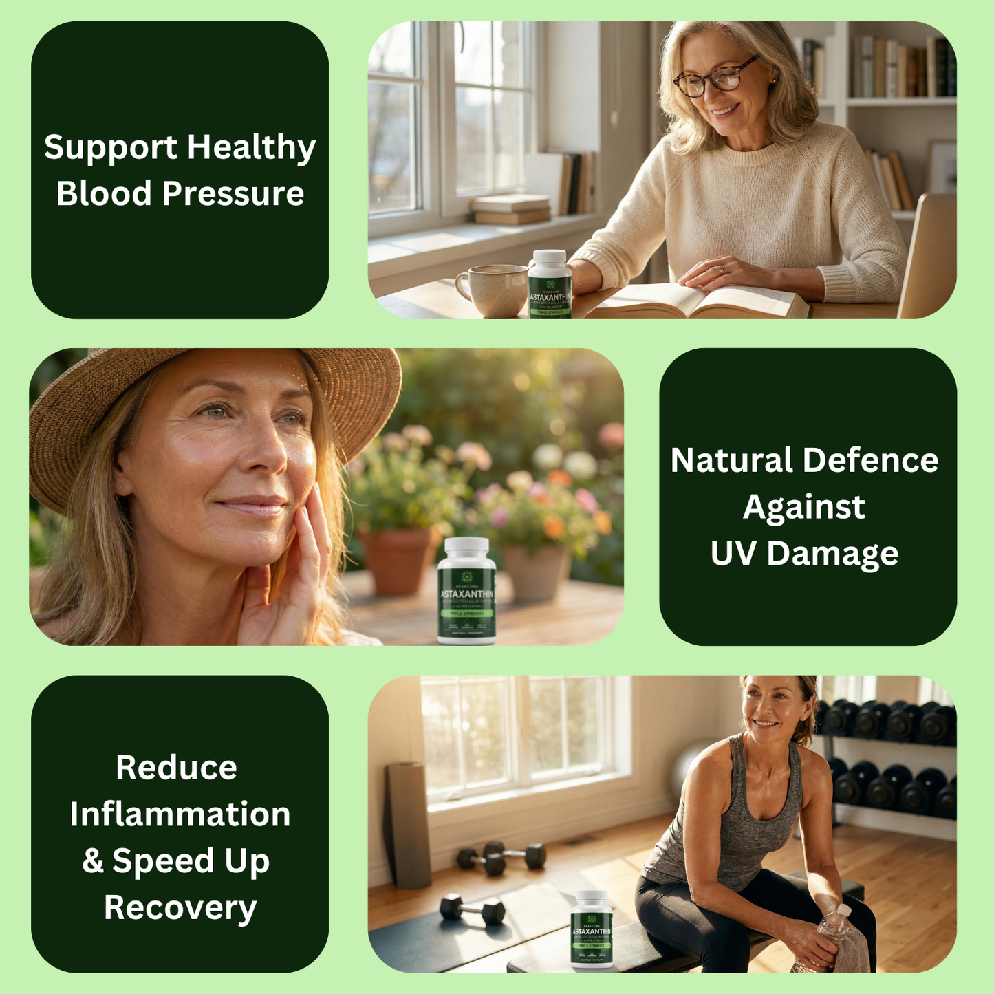 Peakcora Astaxanthin – The Inside-Out Solution for Healthy Blood Pressure, Balanced Blood Sugar & Lasting Energy